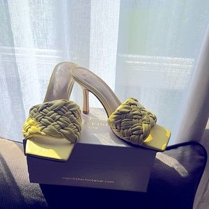 Marc Fisher LTD Draya Braided Sandal (Women)
 
YELLOW, Size 7.5 M (Run small)